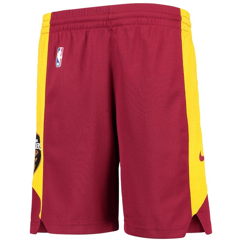 New Nike Youth Cleveland Cavaliers NBA Shorts Size Kids Large Maroon Gold‎